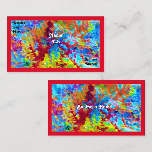 Wild farbige Visitenkarte (Vorne/Hinten)