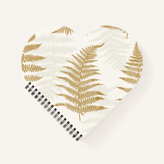 Wild Ferns Warm Earthy Notizbuch (Vorderseite)