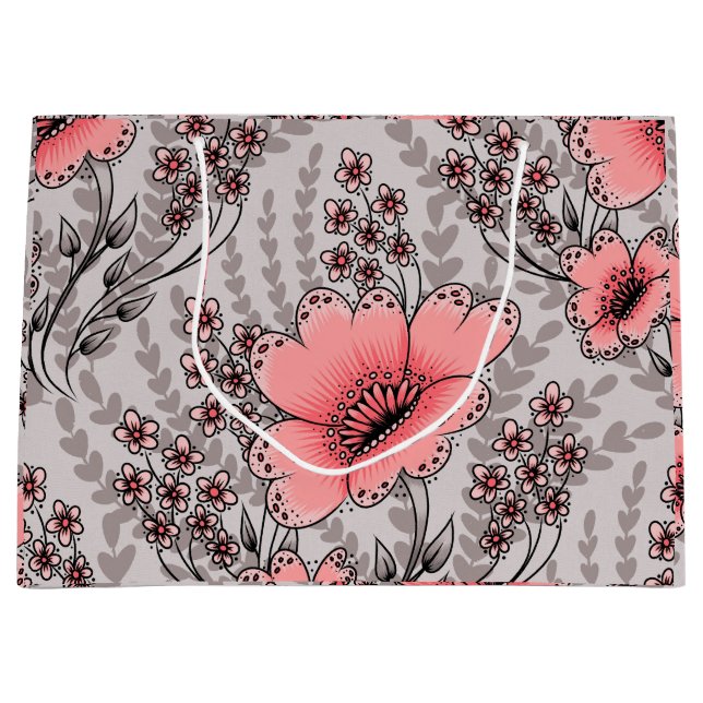 Wild fields patterned gift bag große geschenktüte (Vorderseite)