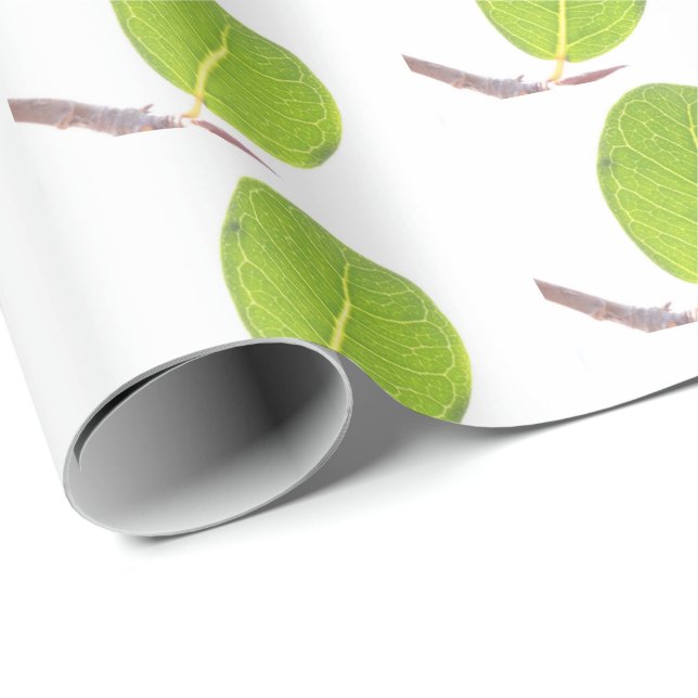 Wild Fig Rich grünes Leaf Textur Umhüllungspapier Geschenkpapier (Rolleneckpunkt)