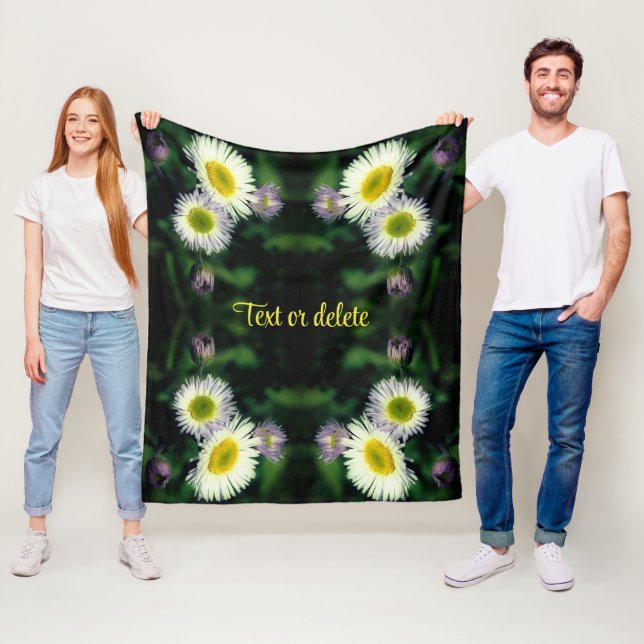Wild Fleabane Daisy Blume Abstrakt Personalisiert Fleecedecke (Beispiel)