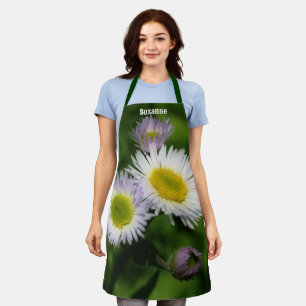 Wild Fleabane Daisy Blume Natur Personalisiert Schürze