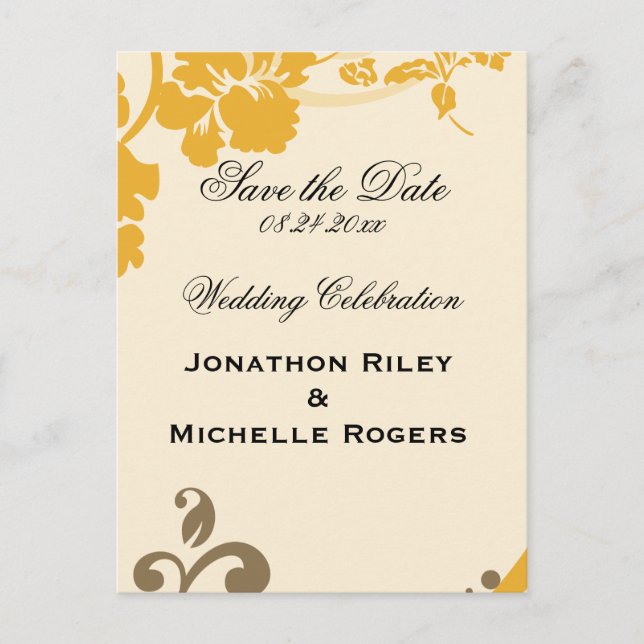 Wild Floral Ankündigungspostkarte (Vorderseite)