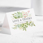 Wild floral Green Foliage Wedding Foto Vielen Dank Dankeskarte<br><div class="desc">Eine elegante Dankeschön-Karte für Hochzeiten mit wildem grünem Blattwerk in Aquarell mit rosa Blume. Es ist ideal für Frühjahrshochzeiten,  Hochzeiten im Sommer,  Hochzeiten am Strand und ähnliche Veranstaltungen. Für eine erweiterte Anpassung dieses Designs,  klicken Sie bitte auf den Button "Anpassen" oben! Matching-Elemente sind ebenfalls verfügbar.</div>