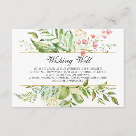 Wild florale Grünfolien Hochzeit wünschen gut Begleitkarte