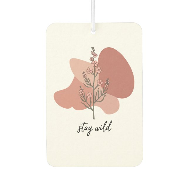 Wild florales Design Autolufterfrischer (Vorderseite)