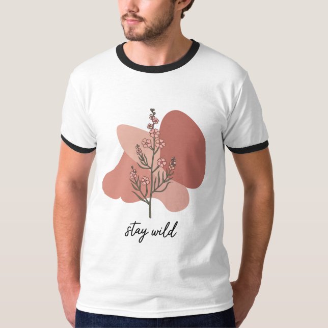 Wild florales Design T-Shirt (Vorderseite)