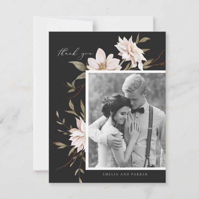 Wild Florals Danke-Card Dankeskarte (Vorderseite)