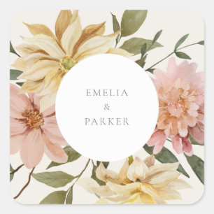Wild Florals Square Sticker