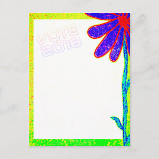 Wild Flower ABSTIMMUNG 2018 Postcard Postkarte