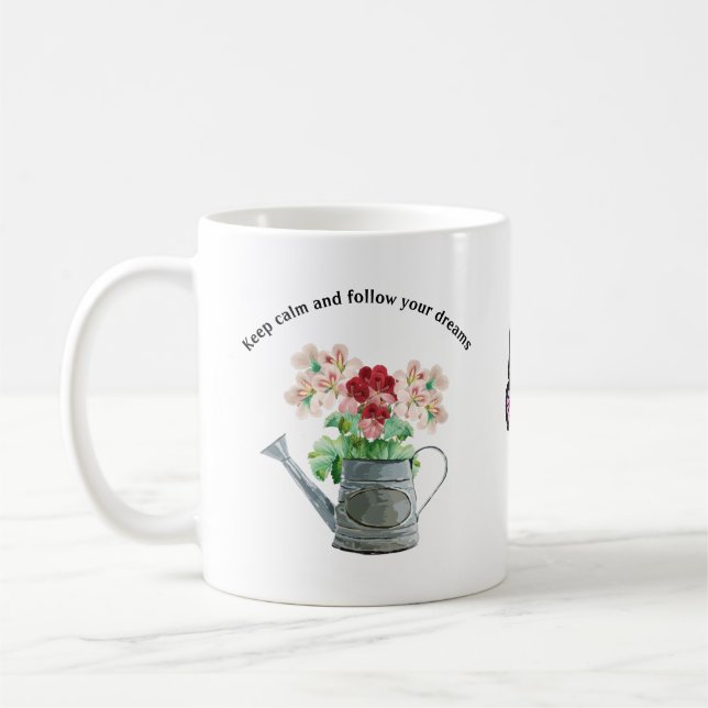 Wild flower blooming kaffeetasse (Links)