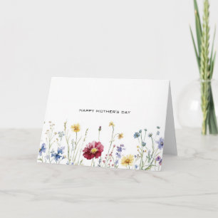 Wild Flower Minimalistischer Muttertag Karte