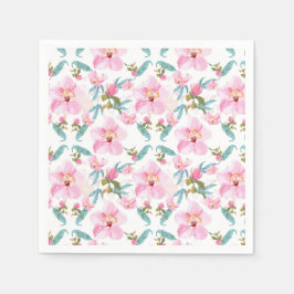 wild flowers cherry blooming garden serviette