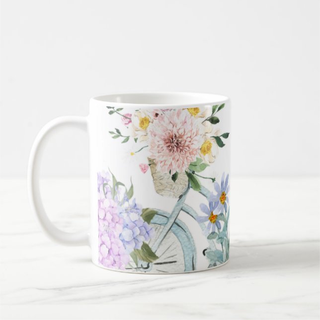 Wild Flowers, on an old bike Mix & Match Kaffeetasse (Links)