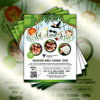 Wild For Jesus Ferienbibelschule Jugendkirche Flyer