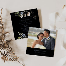 Wild Forest Floral Black Wedding