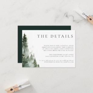 Wild-Forest-Pine-Bäume Hochzeitskarte Einladung
