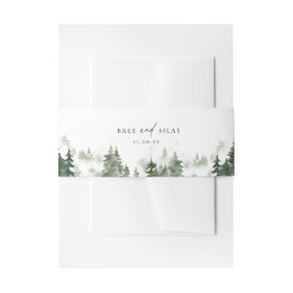 Wild-Forest-Pines Hochzeit Einladungsbanderole