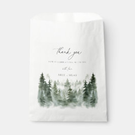 Wild Forest Pines Wedding Thank You Geschenktütchen