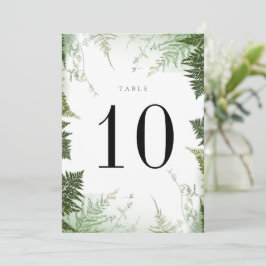 Wild Forest Wedding Tischnummer Card
