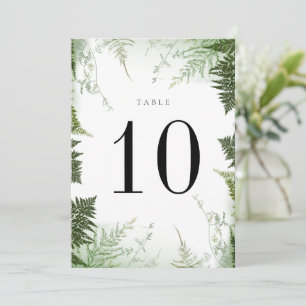Wild Forest Wedding Tischnummer Card