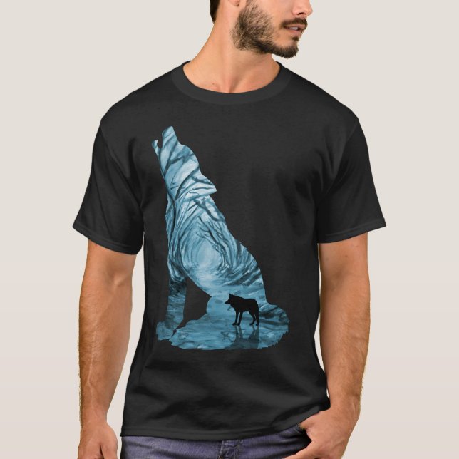 Wild Forest Wolf - Türkis T-Shirt (Vorderseite)