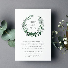 Wild Forest Wreath Einladung