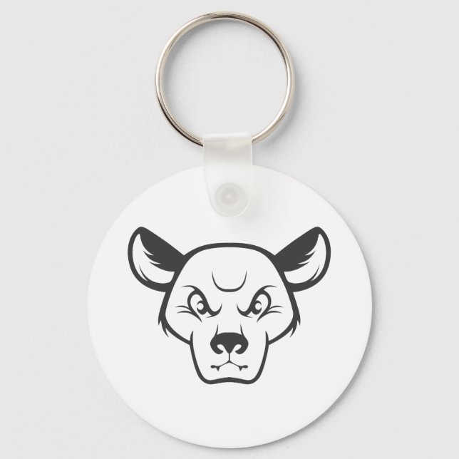 Wild Fossa Cat Schlüsselanhänger (Vorderseite)