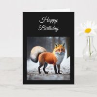 Wild Fox personalisieren Geburtstagskarte
