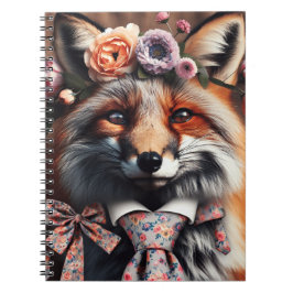 Wild fox wearing a tie cute  notizblock