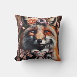 Wild fox wearing a tie cute pillow kissen