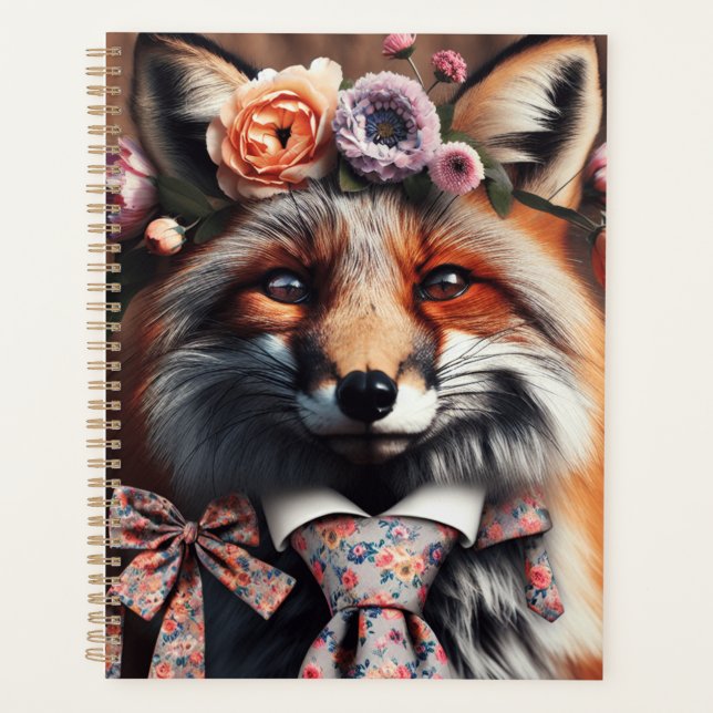 Wild fox wearing a tie cute  planer (Vorderseite)