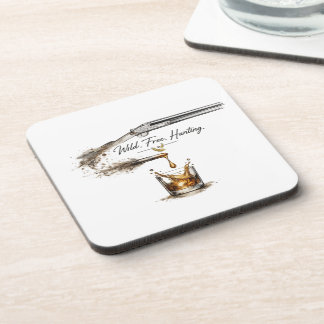 Wild ,Free Hunting Shotgun & Bullet to Bourbon Art Getränkeuntersetzer