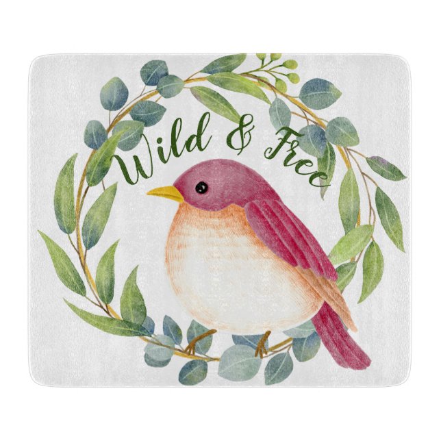 Wild & Free Song Bird Schneidebrett (Vorderseite)