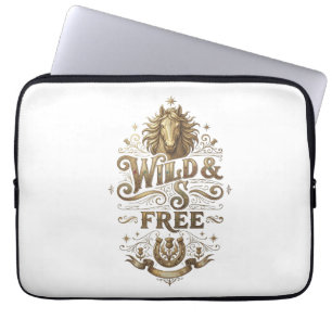 Wild & Free Vintage Pferd Western Retro Laptop Hül Laptopschutzhülle