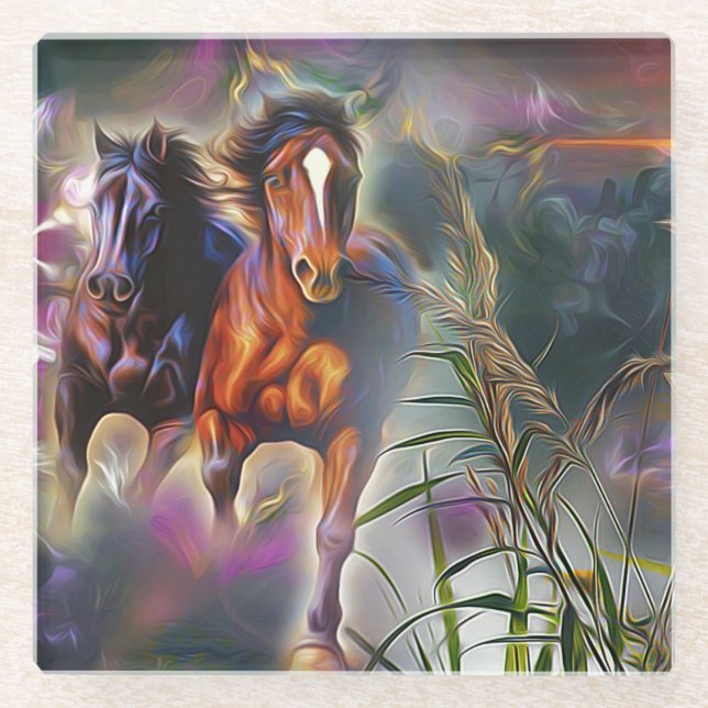 Wild gallop glasuntersetzer (Vorderseite)