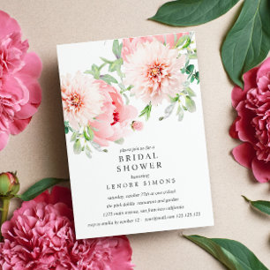 Wild Garden Dahlia Bouquet Brautparty Wedding Einladung