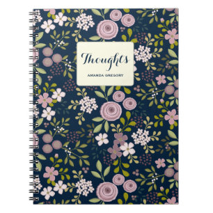 Wild Garden Floral Personalisiert Notebook Notizblock