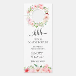 Wild Garden Floral Wedding Guest Don't Disturb Türanhänger