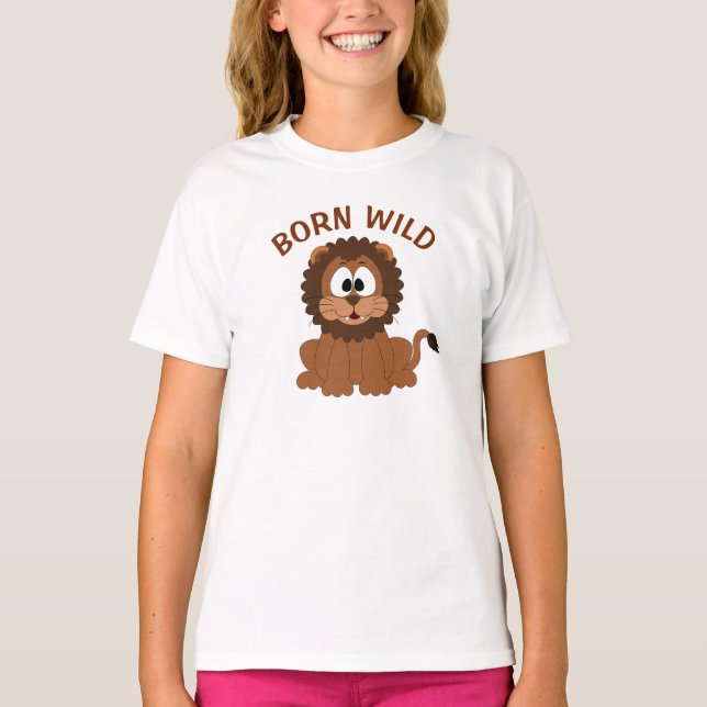 Wild geborener Löwe T-Shirt (Vorderseite)