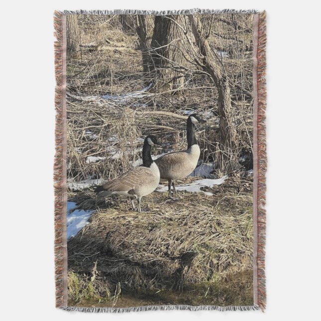 Wild Geese Throw Blanket Decke (Vorderseite Vertikal)