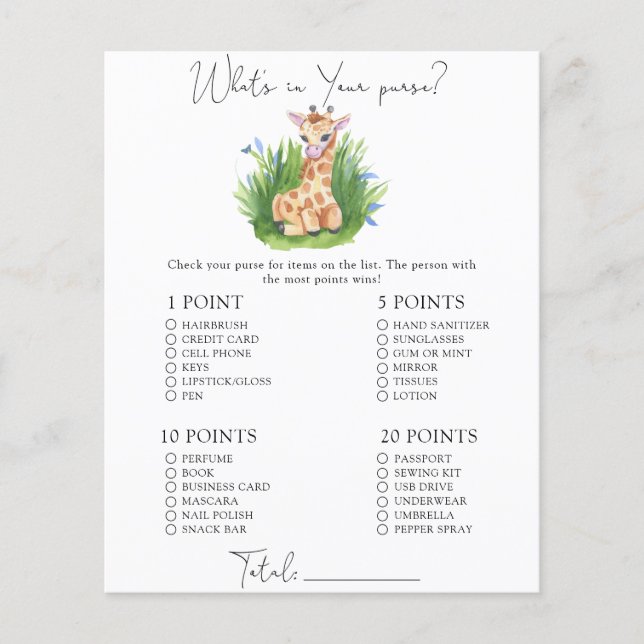 Wild Giraffe - Was in Ihrem Geldbörsenspiel steckt (Vorderseite)