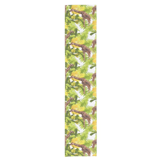 Wild Giraffes Pattern Kurzer Tischläufer (Vorderseite)