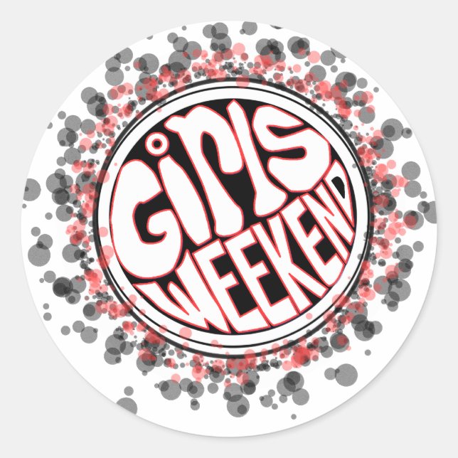 Wild Girls Weekend Runder Aufkleber (Vorderseite)