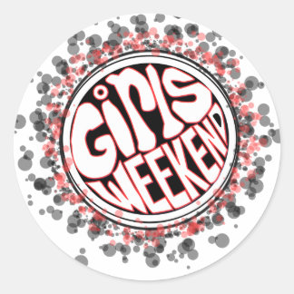Wild Girls Weekend Runder Aufkleber