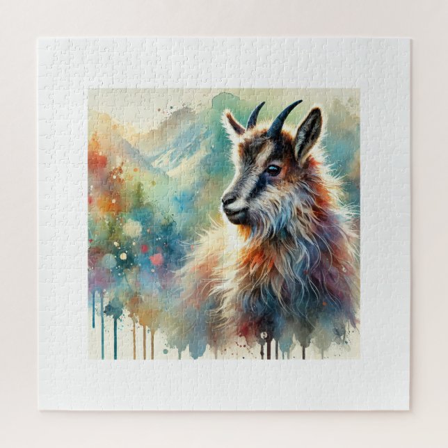 Wild Goat 250624AREF112 - Watercolor Puzzle (Vertikal)