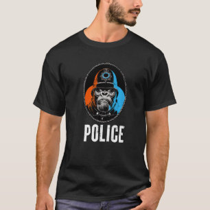 Wild Gorilla Police Illustration Grafikdesigns T-Shirt