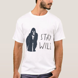 Wild Gorilla Silhouette bleibe T-Shirt