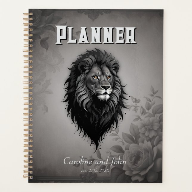 Wild Grace: auffallendes Portrait eines Löwen Planer (Vorderseite)