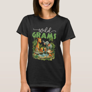 Wild Grams Safari-Dschungel-Tier-Geburtstags-Match T-Shirt